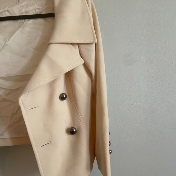 Escada Cream New Wool Blazer Jacket 4 Button Cuff Detail Size 34 - Picture 3 of 5